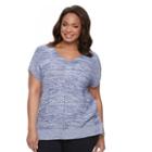 Plus Size Croft & Barrow&reg; Dolman Pointelle Sweater, Women's, Size: 2xl, Blue