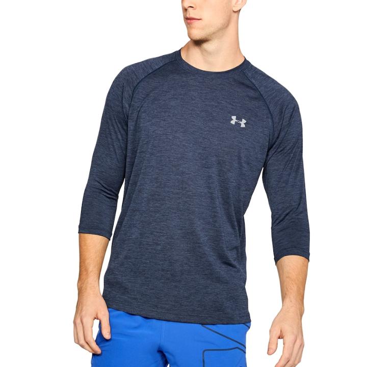 Men's Under Armour 3/4-sleeve Tech Tee, Size: Medium, Dark Blue
