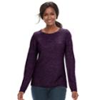 Women's Croft & Barrow Seed-stitch Crewneck Sweater, Size: Small, Purple