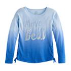 Girls 7-16 So&reg; Drop Shoulder Lace-up Side Tee, Size: 16, Med Blue