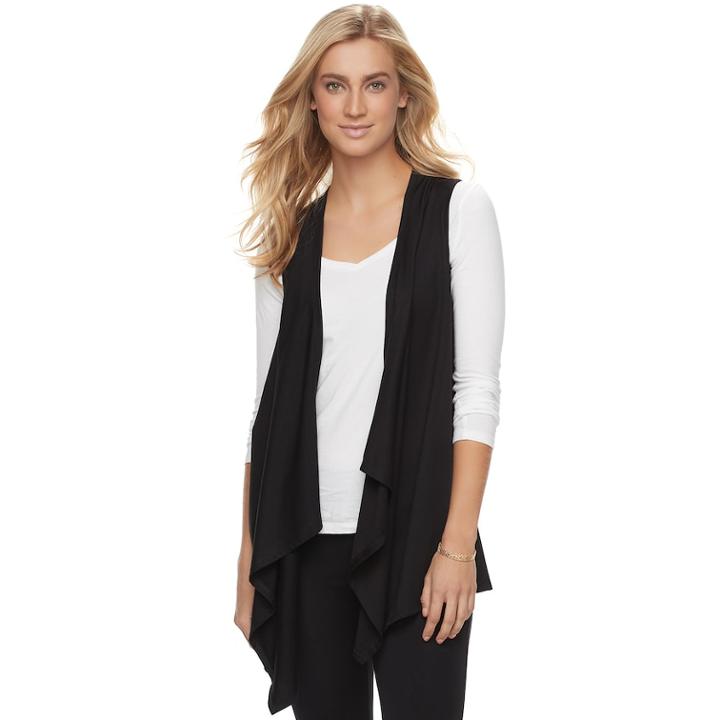 Women's Olivia Sky Flyaway Vest, Size: Large, Black