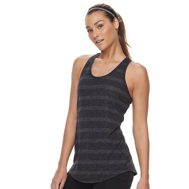Women's Tek Gear&reg; Stripe Racerback Tank, Size: Large, Oxford