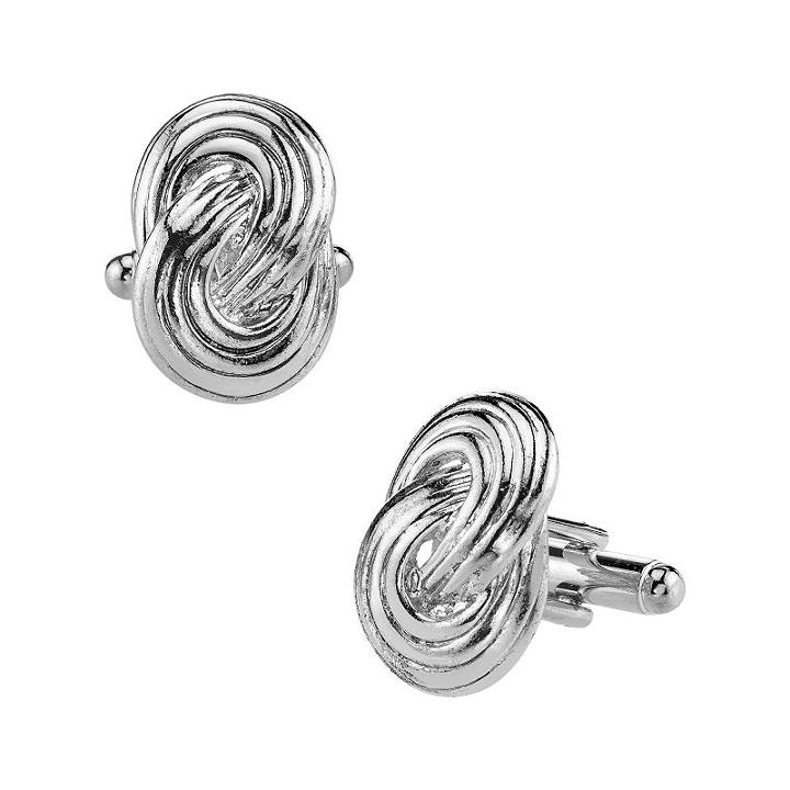 1928 Knot Cuff Links, Men's, Grey