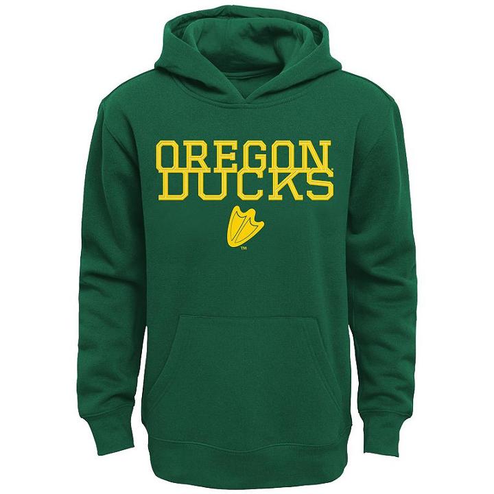 Boys 8-20 Oregon Ducks Overlap Fleece Hoodie, Boy's, Size: M(10-12), Green Oth