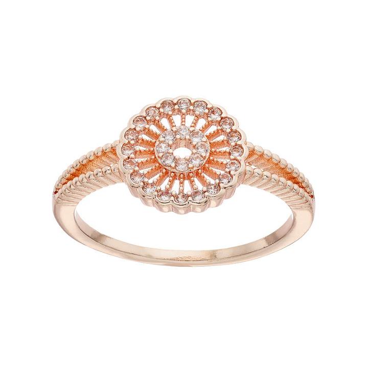 Lc Lauren Conrad Openwork Pinwheel Ring, Women's, Size: 7.50, Pink Other