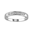 Sterling Silver 1/10 Carat T.w. Diamond Wedding Ring, Women's, Size: 5, White