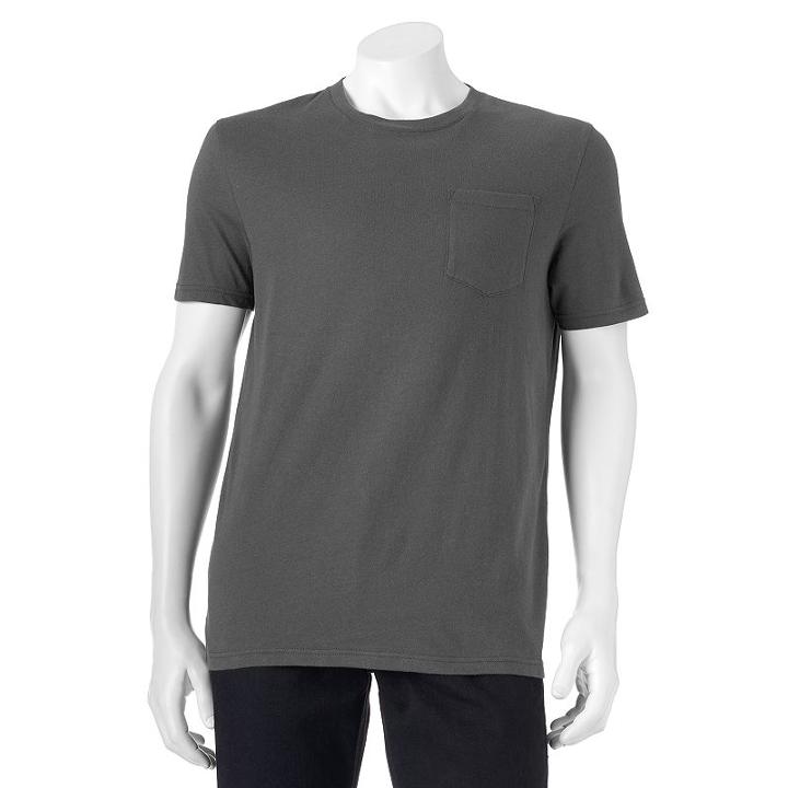 Men's Sonoma Goods For Life&trade; Everyday Pocket Tee, Size: Xl, Grey