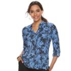 Women's Apt. 9&reg; Convertible Button Tab Blouse, Size: Xs, Oxford