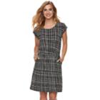 Women's Apt. 9&reg; Cinched T-shirt Dress, Size: Large, Black