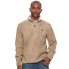 Men's Coleman Classic-fit Sherpa-lined Quarter-zip Pullover, Size: Large, Lt Brown