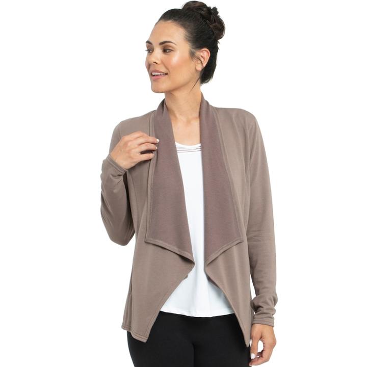 Women's Marika Desi Drape Cardigan, Size: Large, Lt Brown