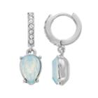 Simply Vera Vera Wang Blue & White Simulated Crystal Teardrop Earrings, Women's