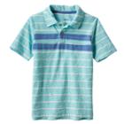 Boys 4-7x Sonoma Goods For Life&trade; Striped Polo, Boy's, Size: 5, Turquoise/blue (turq/aqua)