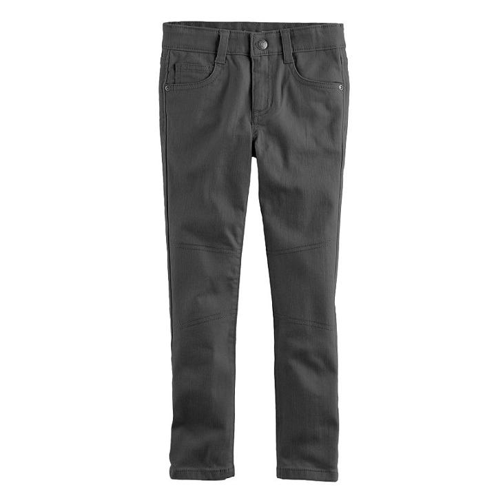Boys 4-7x Sonoma Goods For Life&trade; Comfy Waist Twill Pants, Size: 5, Dark Grey