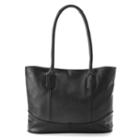 Amerileather Casual Leather Tote, Women's, Black