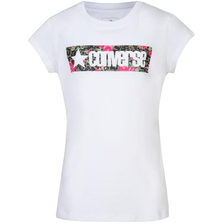 Girls 7-16 Converse Box Print Fill Tee, Size: Xl, White