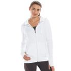 Women's Tek Gear&reg; Full-zip Fleece Hoodie, Size: Large, White