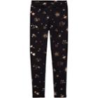 Girls 4-12 Oshkosh B'gosh&reg; Foiled Outerspace Fleece Leggings, Size: 8, Print