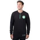 Men's Boston Celtics 1/4-zip Thermal Tee, Size: Xxl, Black