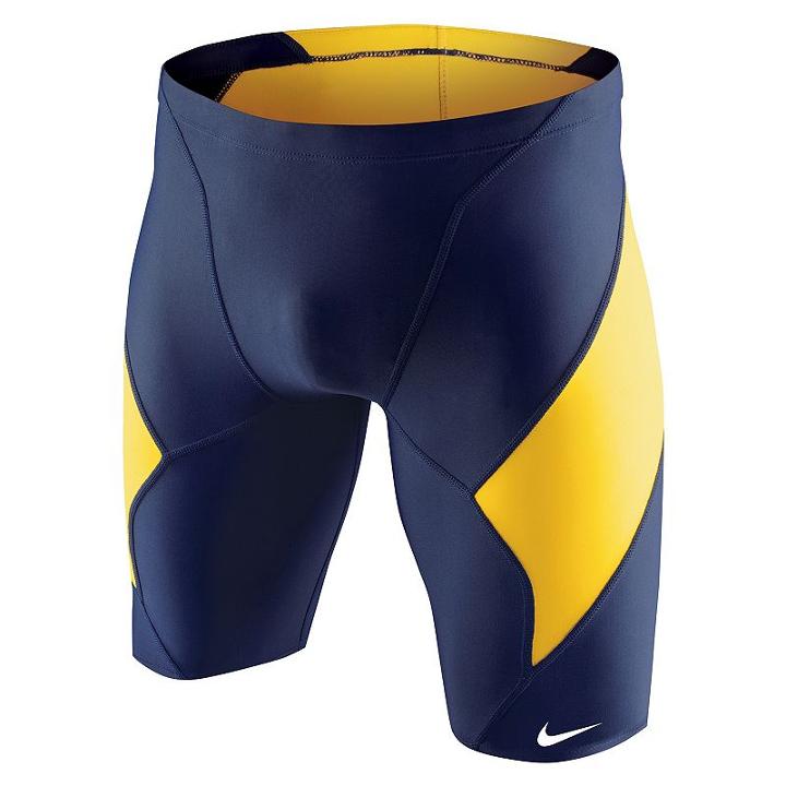 Men's Nike Victory Colorblock Swim Jammer, Size: 34, Drk Yellow