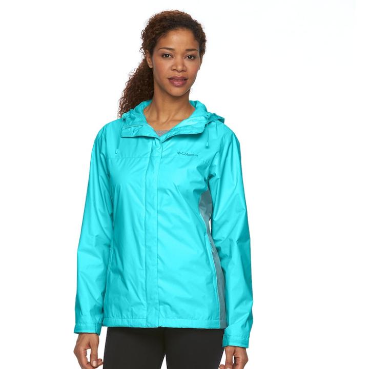 Women's Columbia Grey Skies Waterproof Jacket, Size: Xl, Brt Yellow