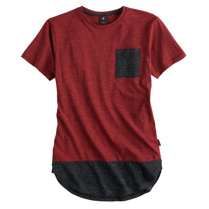 Boys 8-20 Ocean Current Extended-hem Tee, Size: Xl, Dark Red