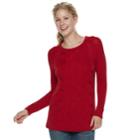 Women's Sonoma Goods For Life&trade; Twist Cable-knit Sweater, Size: Large, Dark Red