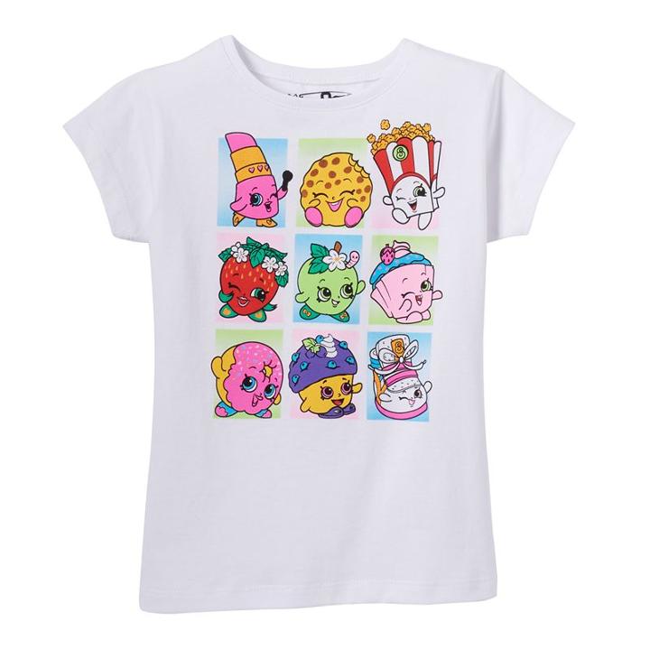 Girls 4-7 Shopkins D'lish Donut, Kooky Cookie & Apple Blossom Graphic Tee, Girl's, Size: 7, White