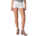 Juniors' Denizen From Levi's Cuffed Shortie Jean Shorts, Teens, Size: 15, White