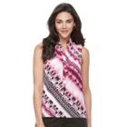 Petite Dana Buchman Smocked High-low Tank, Women's, Size: Xl Petite, White