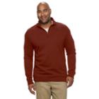 Big & Tall Croft & Barrow&reg; Classic-fit Easy-care Quarter-zip Pullover, Men's, Size: 3xl Tall, Dark Red