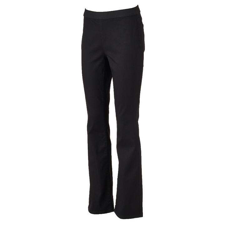 Women's Jennifer Lopez Pull On Bootcut Jeans, Size: 4, Black