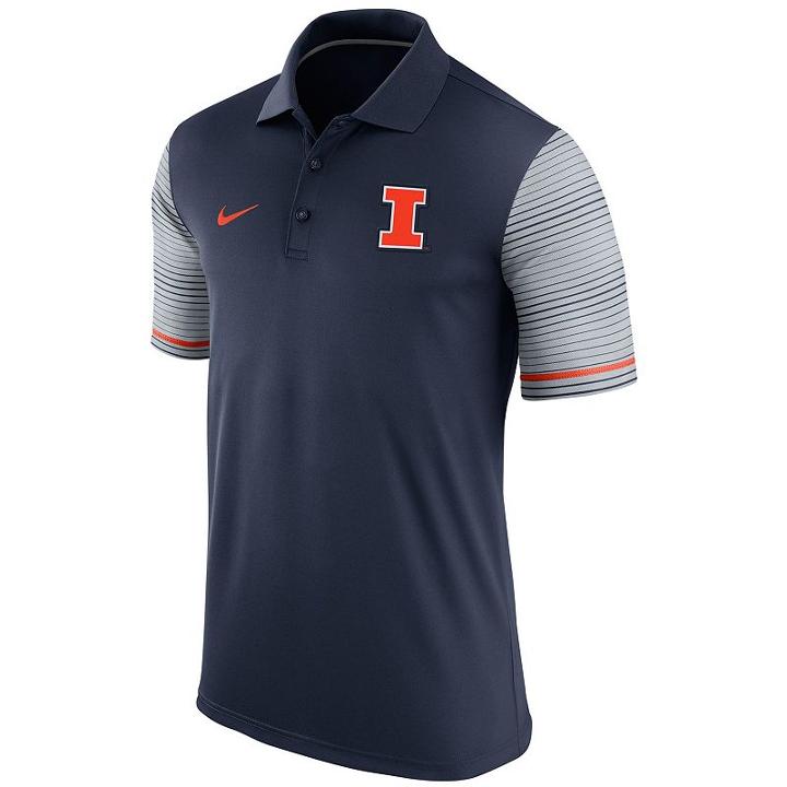 Men's Nike Illinois Fighting Illini Early Season Polo, Size: Small, Blue (navy)