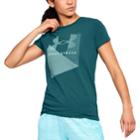 Women's Under Armour Sportstyle Logo Crew Graphic Tee, Size: Small, Gold