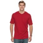 Big & Tall Croft & Barrow&reg; Classic-fit Easy-care V-neck Pocket Tee, Men's, Size: Xl Tall, Med Red