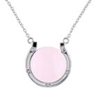 Pink Opal & Diamond Accent Sterling Silver Horseshoe Necklace, Women's, Size: 18