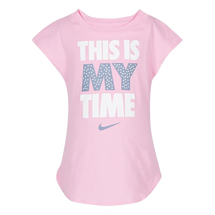 Girls 4-6x Nike This Is My Time Core Graphic Tee, Size: 6, Light Pink