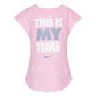 Girls 4-6x Nike This Is My Time Core Graphic Tee, Size: 6, Light Pink