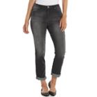 Gloria Vanderbilt Jordyn Slim Denim Boyfriend Jeans - Women's, Size: 16 Avg/reg, Dark Brown