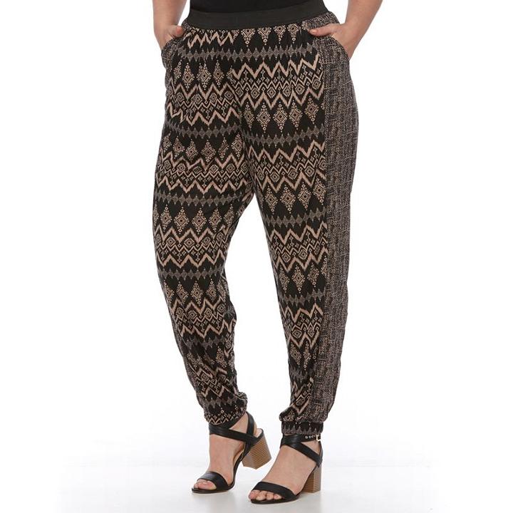 Plus Size French Laundry Printed Soft Pants, Women's, Size: 3xl, Oxford