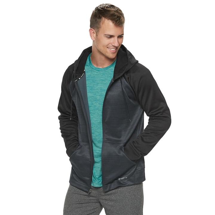 Men's Tek Gear&reg; Performance Fleece Full-zip Hoodie, Size: Medium, Oxford