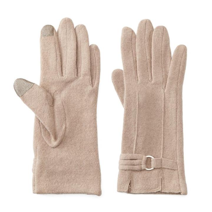 Women's Manhattan Accessories Co. Tech Gloves, Beig/green (beig/khaki)