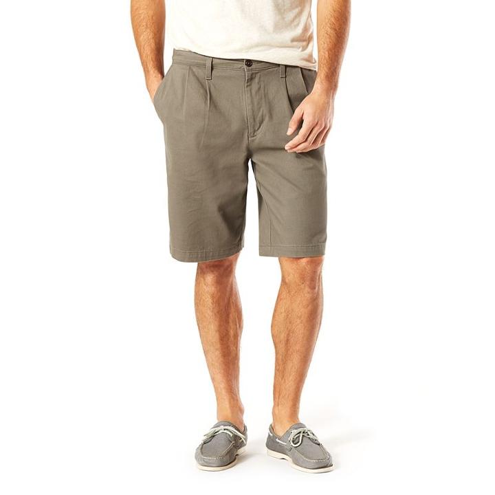 Men's Dockers&reg; D3 Classic-fit Stretch Pleated Shorts, Size: 36, Grey