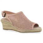 Easy Street Stacy Women's Espadrille Wedges, Size: Medium (8), Lt Orange
