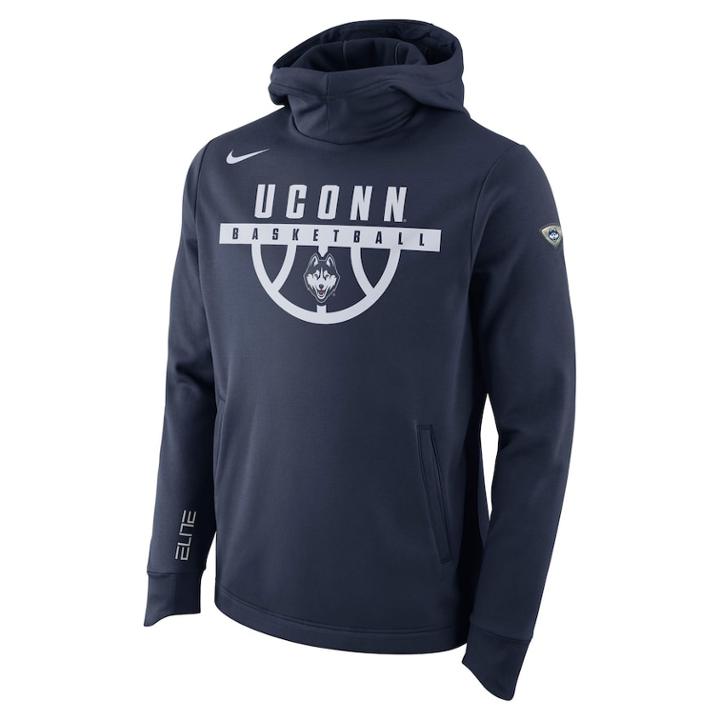 Men's Nike Uconn Huskies Elite Pullover Hoodie, Size: Xxl, Blue (navy)