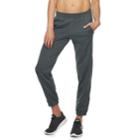 Women's Tek Gear&reg; Fleece Banded Bottom Mid-rise Sweatpants, Size: Large, Dark Grey