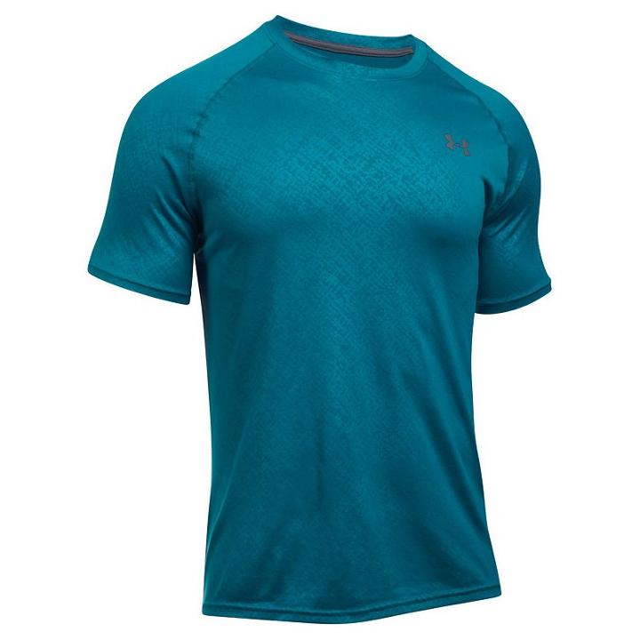 Men's Under Armour Tech Embossed Tee, Size: Large, Pink Ovrfl