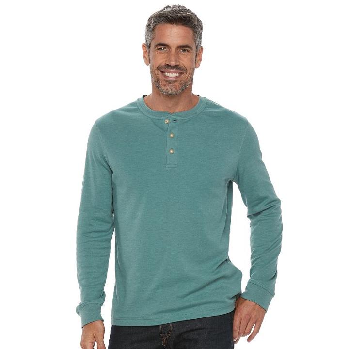 Men's Croft & Barrow&reg; Classic-fit Stretch Henley, Size: Xl, Lt Green