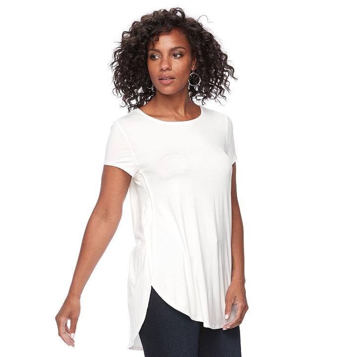 Women's Apt. 9&reg; High-low Tunic, Size: Small, White