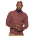 Men's Croft & Barrow&reg; Classic-fit Quarter-zip Fleece Pullover, Size: Xl, Dark Red